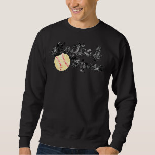 Womens Softball Mama Cute Mother's Day Sports Sweatshirt