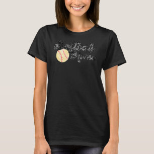 Womens Softball Mama Cute Mother's Day Sports T-Shirt