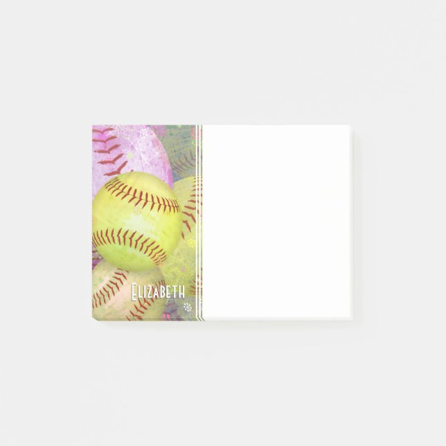 Women's Softball Post-it Notes (Front)