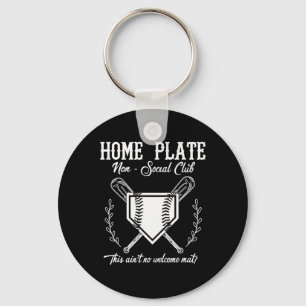 Women's Softll Home Plate Is Not A Welcome Mat Key Ring