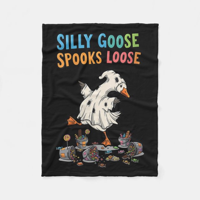 Womens Soky Goose Soks Loose Silly Duck Halloween  Fleece Blanket (Front)