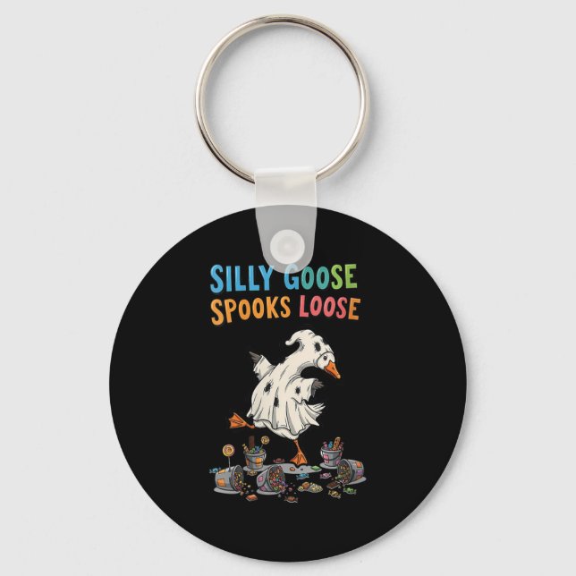 Womens Soky Goose Soks Loose Silly Duck Halloween  Key Ring (Front)