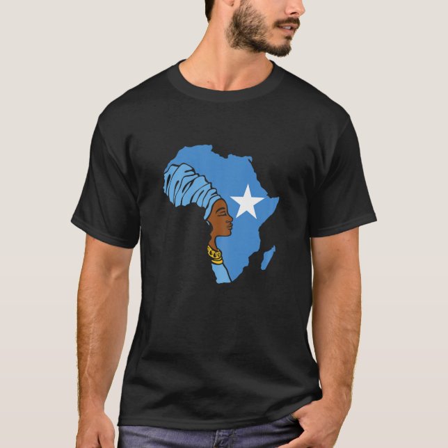 Womens Somalia Somalian Flag Africa Map Ethnic Her T-Shirt (Front)