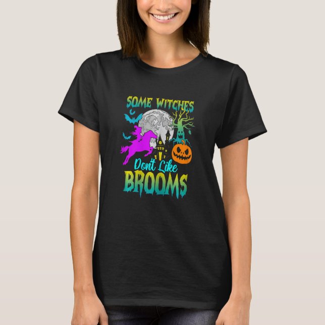 Womens Some Witches Don't Like Brooms Silhouette H T-Shirt (Front)
