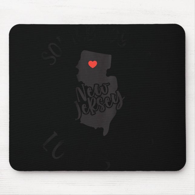 Womens Somebody In New Jersey Loves Me V-neck  Mouse Mat (Front)