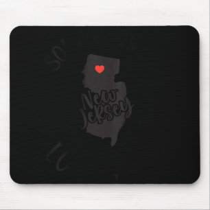 Womens Somebody In New Jersey Loves Me V-neck Mouse Mat