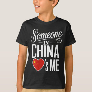 Womens Someone In China Loves Me Long Distance Fam T-Shirt