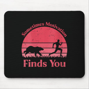 Womens Sometimes Motivation Finds You V-neck  Mouse Mat
