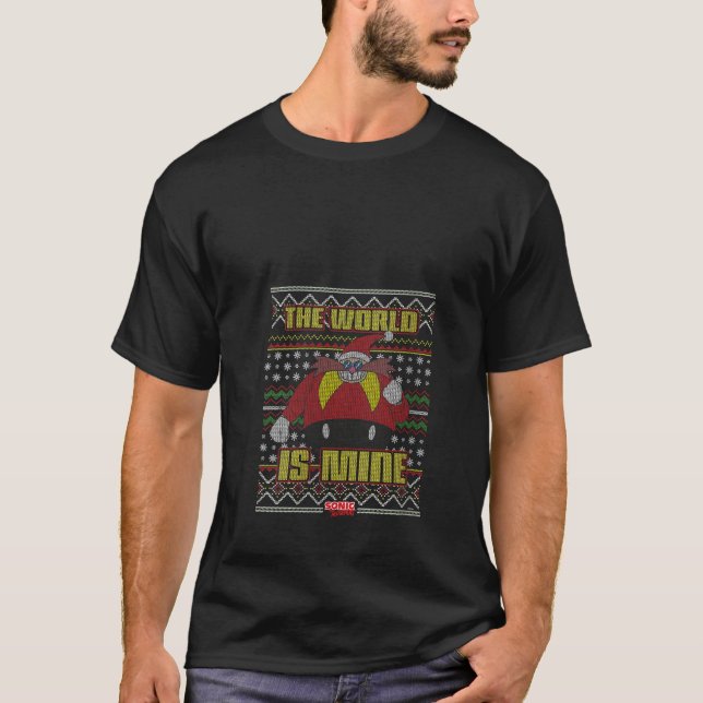 Womens Sonic The Hedgehog Christmas Doctor Eggman  T-Shirt (Front)