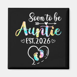 Womens Soon To Be Aunt Est 2026 For New Aunt V-nec Magnet