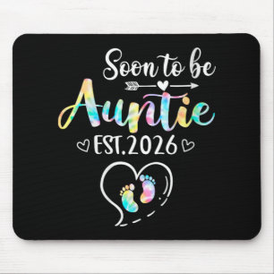 Womens Soon To Be Aunt Est 2026 For New Aunt V-nec Mouse Mat