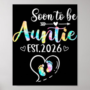 Womens Soon To Be Aunt Est 2026 For New Aunt V-nec Poster