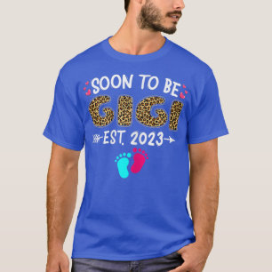 Womens Soon To Be Gigi 2023 Leopard Pregnancy Anno T-Shirt