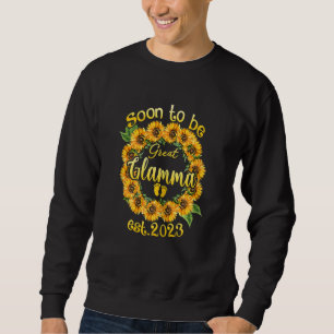Womens Soon To Be Glamma 2023 Sunflower New Glamm Sweatshirt