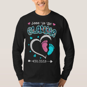 Womens Soon To Be Grandma Announce Glamma 2022 New T-Shirt
