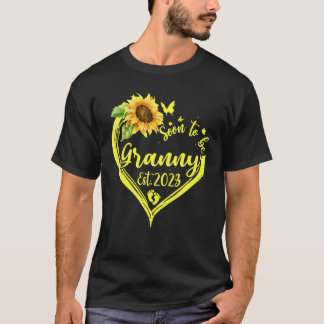 Womens Soon To Be Granny Est 2023 Sunflower T-Shirt