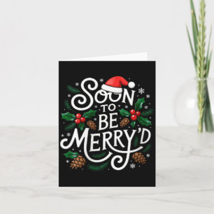Womens Soon To Be Merry'd Christmas Engaged Fiance Card