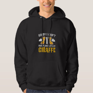 Womens Sorry I Cant I Have Plans With My Giraffe V Hoodie