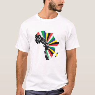 Womens South African Flag Africa Map Ethnic Herita T-Shirt