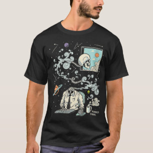 Womens Spacing Out ADHD Skeleton VNeck  T-Shirt