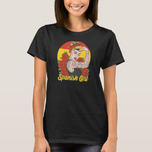 Womens Spanish Girl Spain Pride T-Shirt
