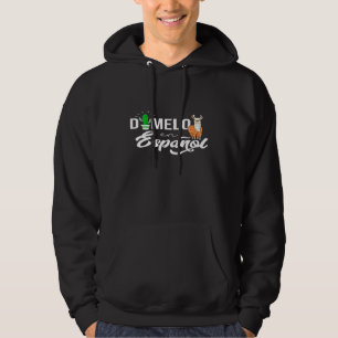 Womens Spanish Teacher Dimelo en Espanol Llama Hoodie