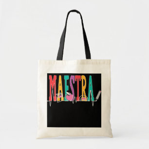 Womens Spanish Teacher Vibe Regalos Para Maestra Tote Bag