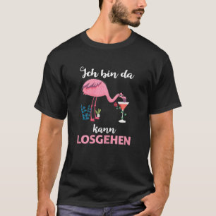 Womens Sparkling Wine Girls' Evening Flamingo I Am T-Shirt