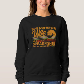Womens Spearfisher Vintage Apnoe Diver Freediving  Sweatshirt