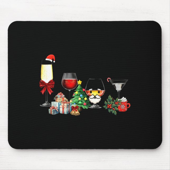 Womens Spellbind Wine Gl Of Santa Claus Gift Chris Mouse Mat (Front)
