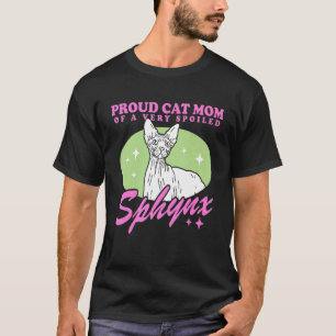 Womens Sphynx Mum Cat Mum Hairless Cat T-Shirt