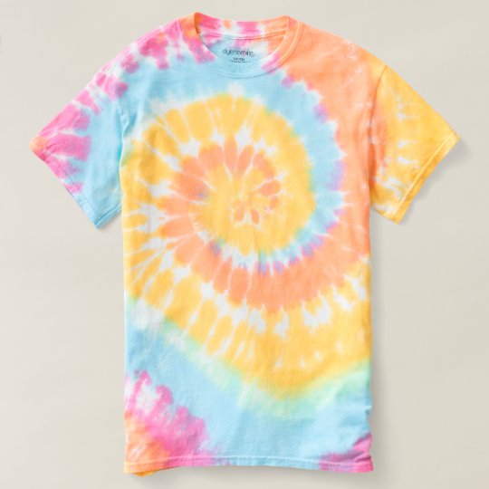 Women's Spiral Tie-Dye T-Shirt Pastel Swirl