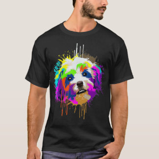 Womens Splash Art Havanese Dog Owner Gift Idea Dog T-Shirt