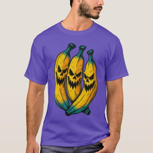 Womens Spooky Bananas Tropical Fruit Summer Hallow T-Shirt (Front)