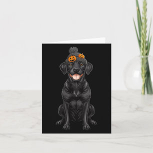 Womens Spooky Black Labrador Dog Funny Halloween Card