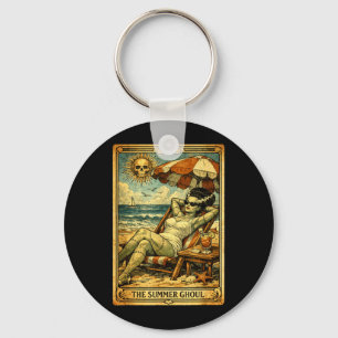 Womens Spooky Summer Ghoul Summerween Goth Key Ring