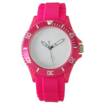 Women's Sport Pink Silicon Watch