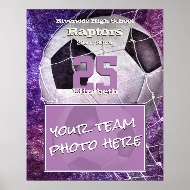 women's sports team photo soccer end of season poster (Front)