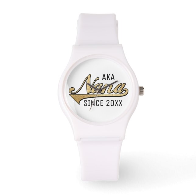 Women's Sporty White Silicon Watch NaNa (Front)