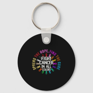 Womens Spread The Hope Find The Cure Fight Cancer Key Ring