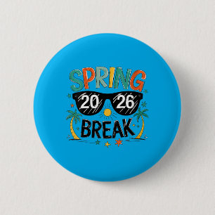 Womens Spring Break Squad 2026 Vintage Retro 6 Cm Round Badge