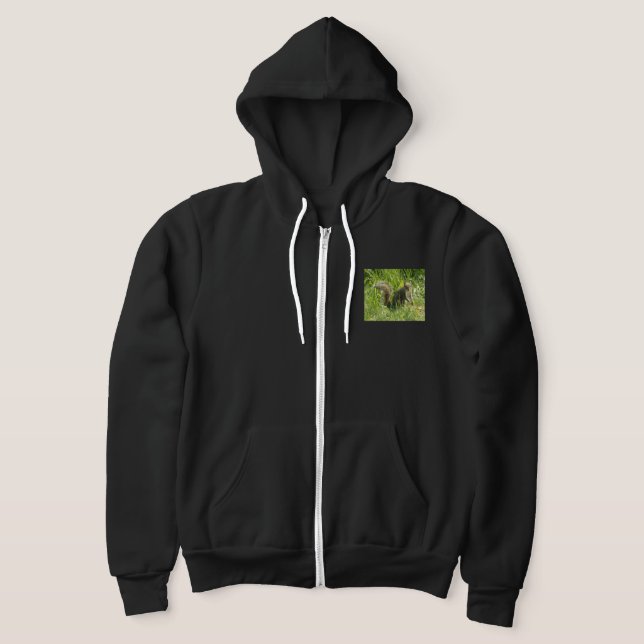 Women's Squirrely Zip Up Hoodie (Laydown)