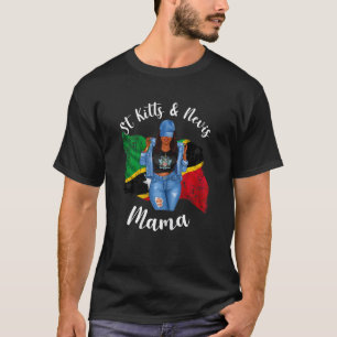 Womens St Kitts And Nevis Mama Dreadlocks Hair Sas T-Shirt