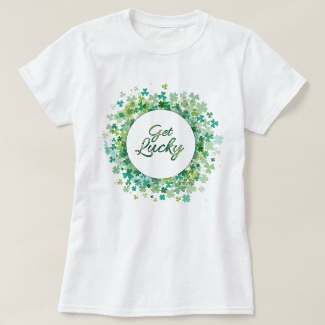 Womens St. Patricks Clover T-Shirt (Design Front)