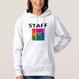 Womens Staff Ash Grey Hoodies Member Logo Here
