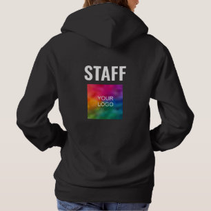 Womens Staff Black Hoodie Company Logo Here