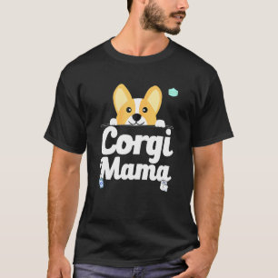Womens Stay Home Dog Mum Corgi Mama Breed Tee