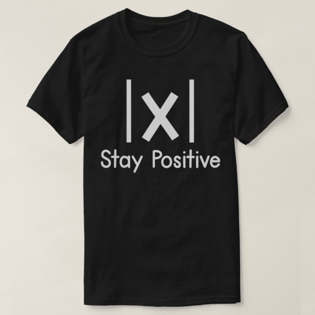 Womens Stay Positive  Cute Math Teacher VNeck  T-Shirt (Design Front)
