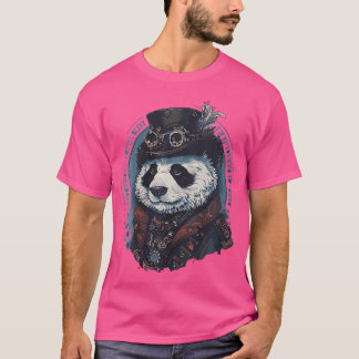 Womens Steam Punk Pandabear Steampunk Art T-Shirt