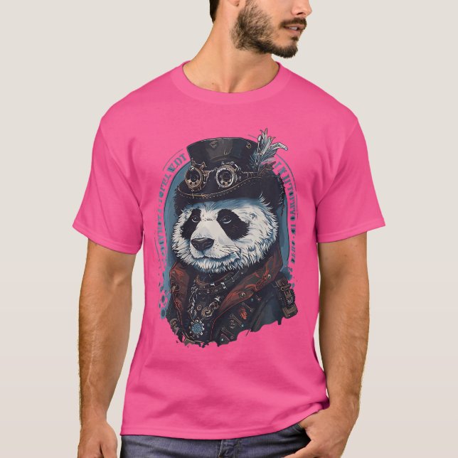 Womens Steam Punk Pandabear Steampunk Art T-Shirt (Front)